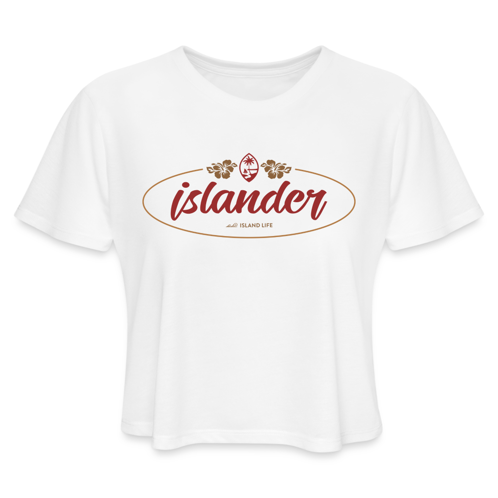 Islander Guam Women's Cropped T-Shirt - white