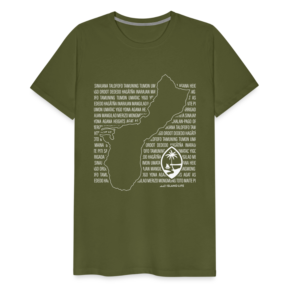 Guam Villages Men's Premium T-Shirt - olive green