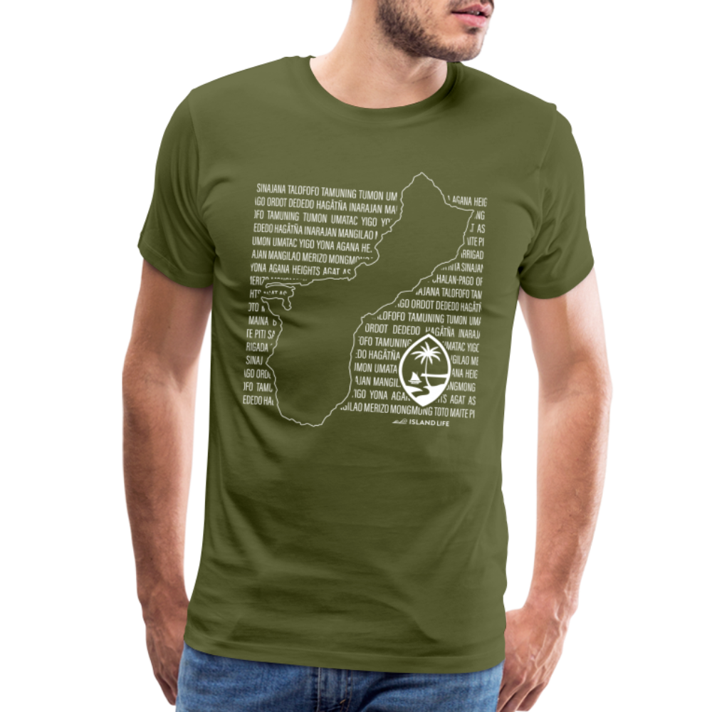 Guam Villages Men's Premium T-Shirt - olive green