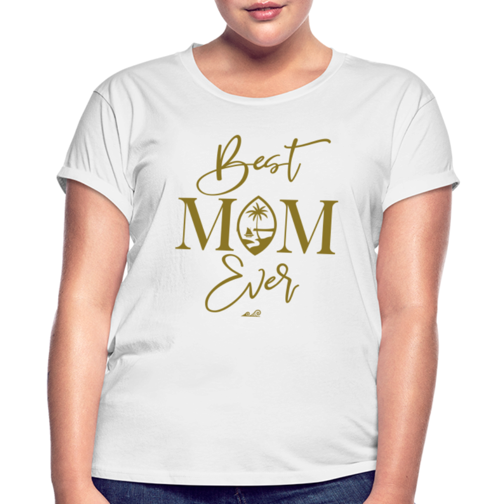 Best Mom Ever Script Women's Relaxed Fit T-Shirt - white