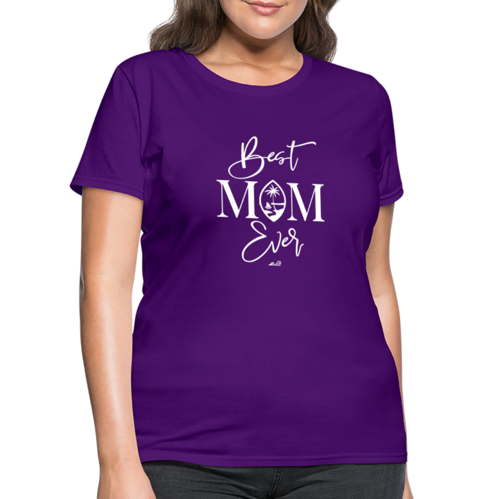 Best Mom Ever Guam Script Women's T-Shirt - purple
