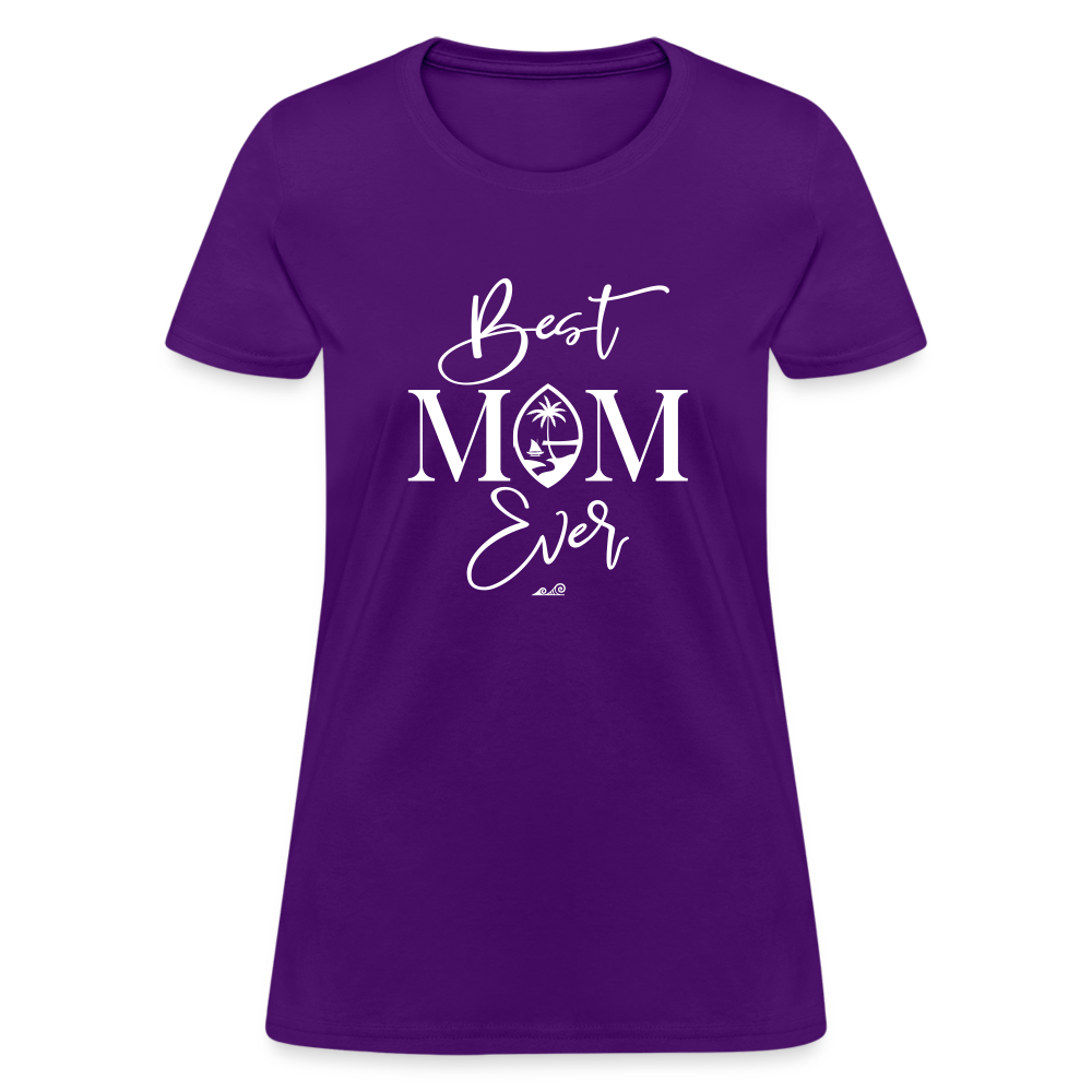 Best Mom Ever Guam Script Women's T-Shirt - purple