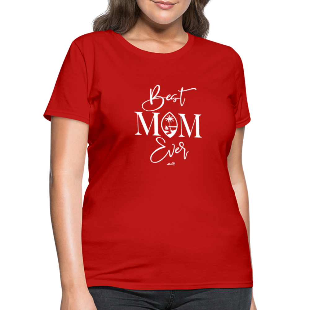 Best Mom Ever Guam Script Women's T-Shirt - red