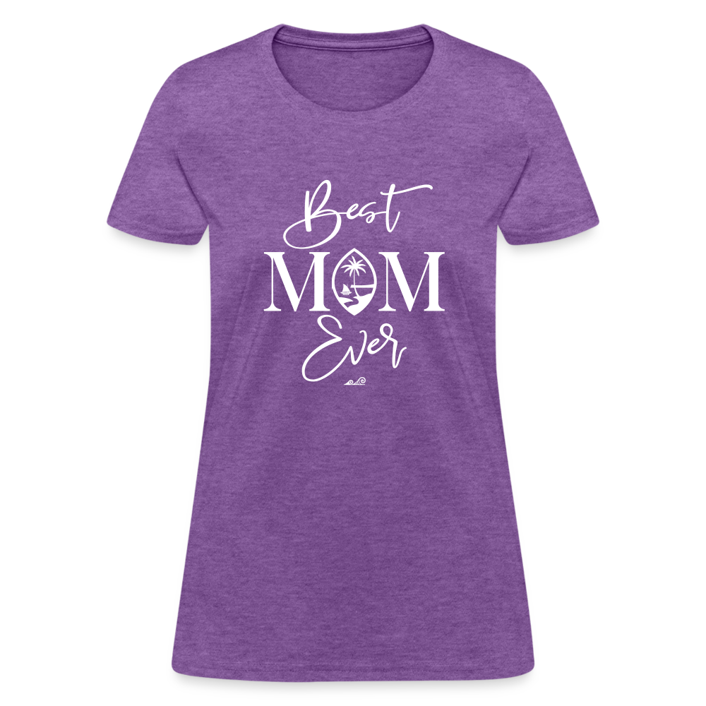 Best Mom Ever Guam Script Women's T-Shirt - purple heather