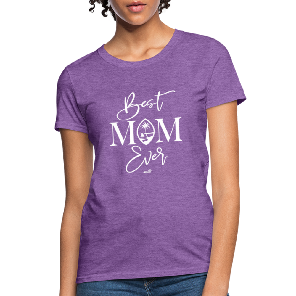 Best Mom Ever Guam Script Women's T-Shirt - purple heather