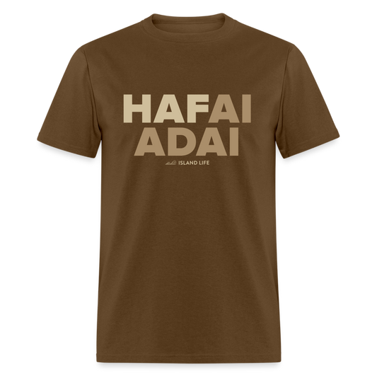 Hafai Adai Guam CNMI Brown Unisex Classic T-Shirt - brown