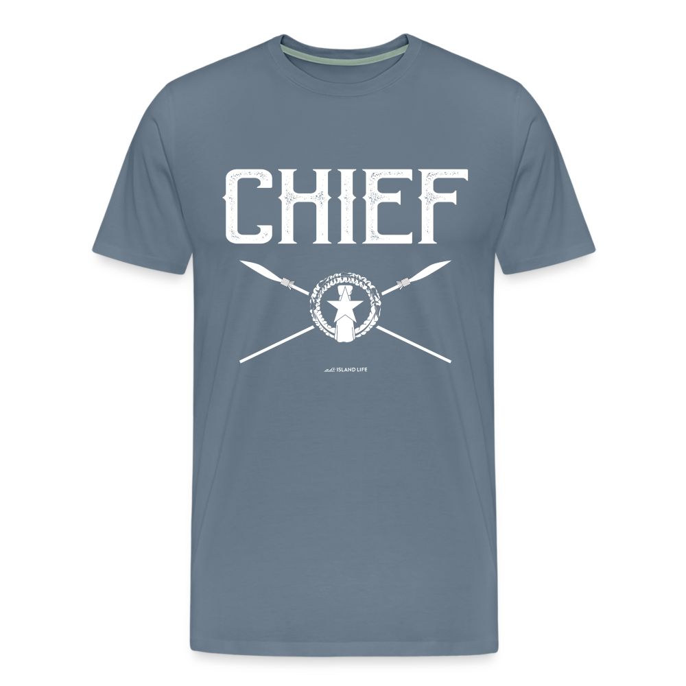 Chief Chamorro CNMI Saipan Men's Premium T-Shirt - steel blue