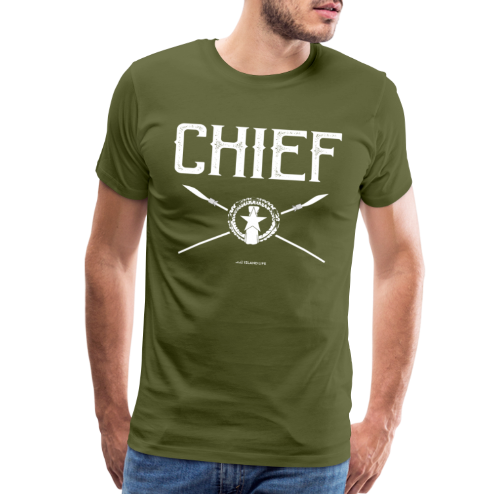 Chief Chamorro CNMI Saipan Men's Premium T-Shirt - olive green