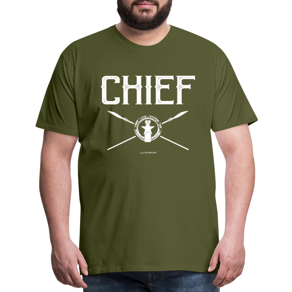 Chief Chamorro CNMI Saipan Men's Premium T-Shirt - olive green