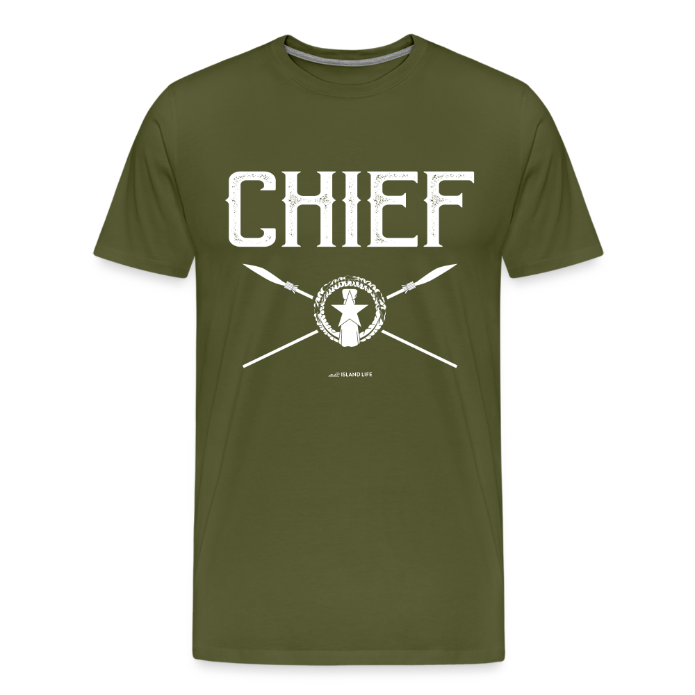 Chief Chamorro CNMI Saipan Men's Premium T-Shirt - olive green