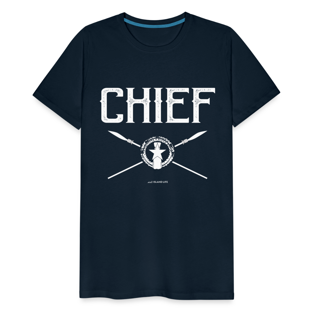 Chief Chamorro CNMI Saipan Men's Premium T-Shirt - deep navy