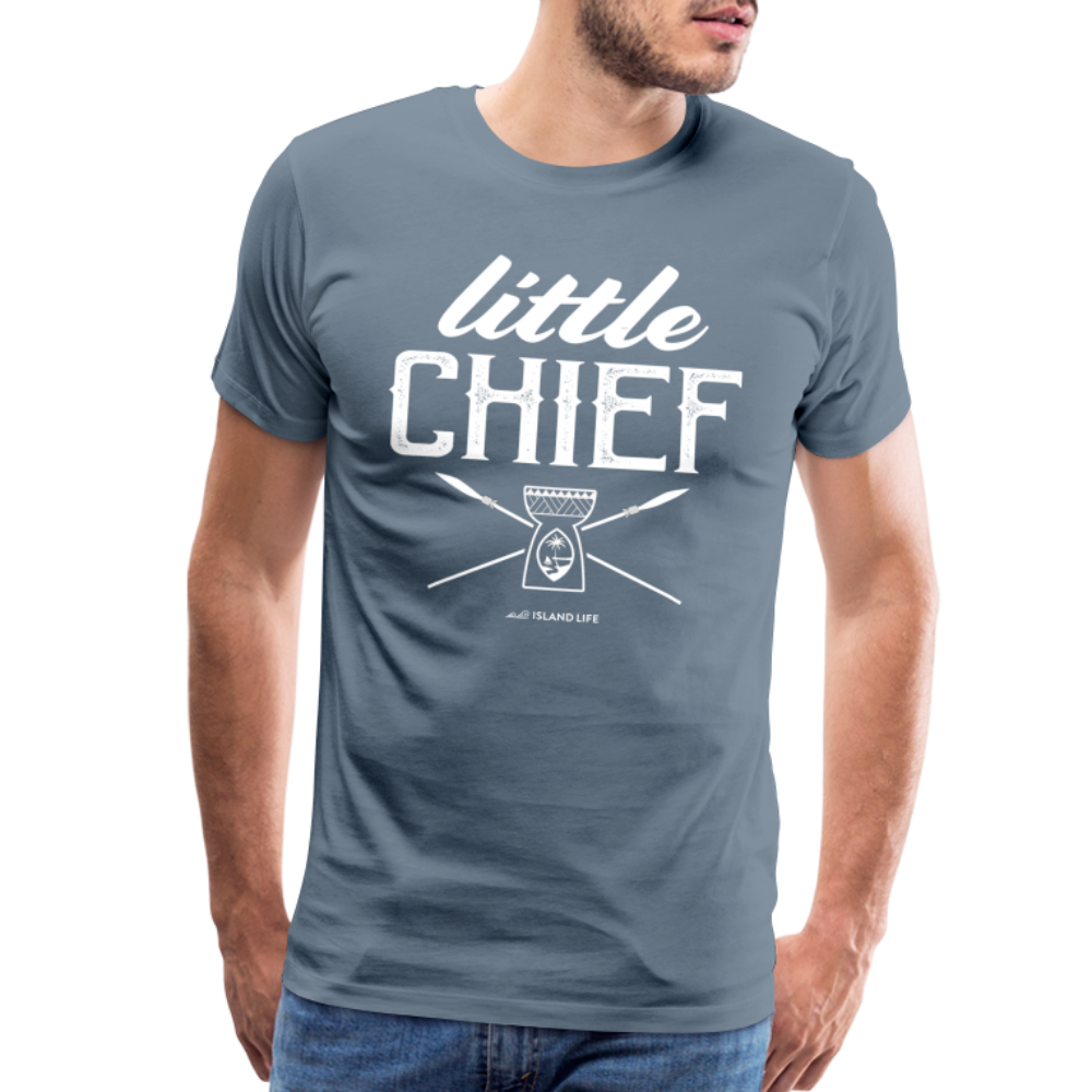 Little Chief Chamorro Guam Men's Premium T-Shirt - steel blue