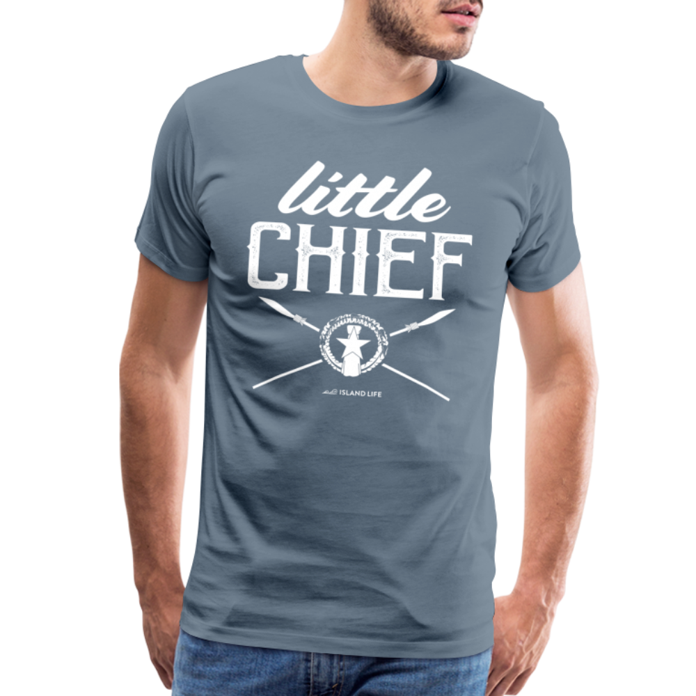 Little Chief Chamorro CNMI Men's Premium T-Shirt - steel blue