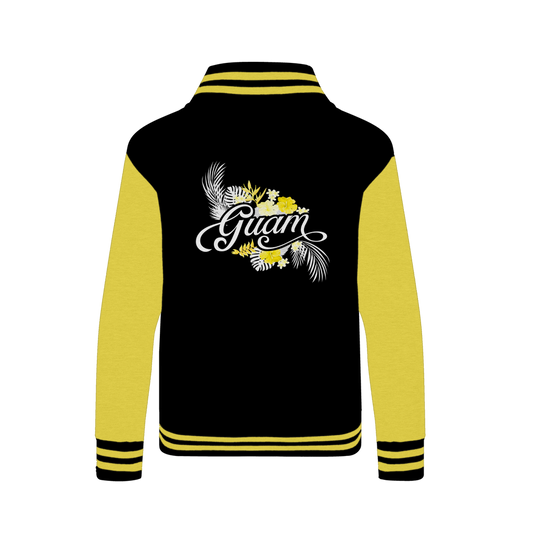 Guam Yellow Floral Varsity Jacket