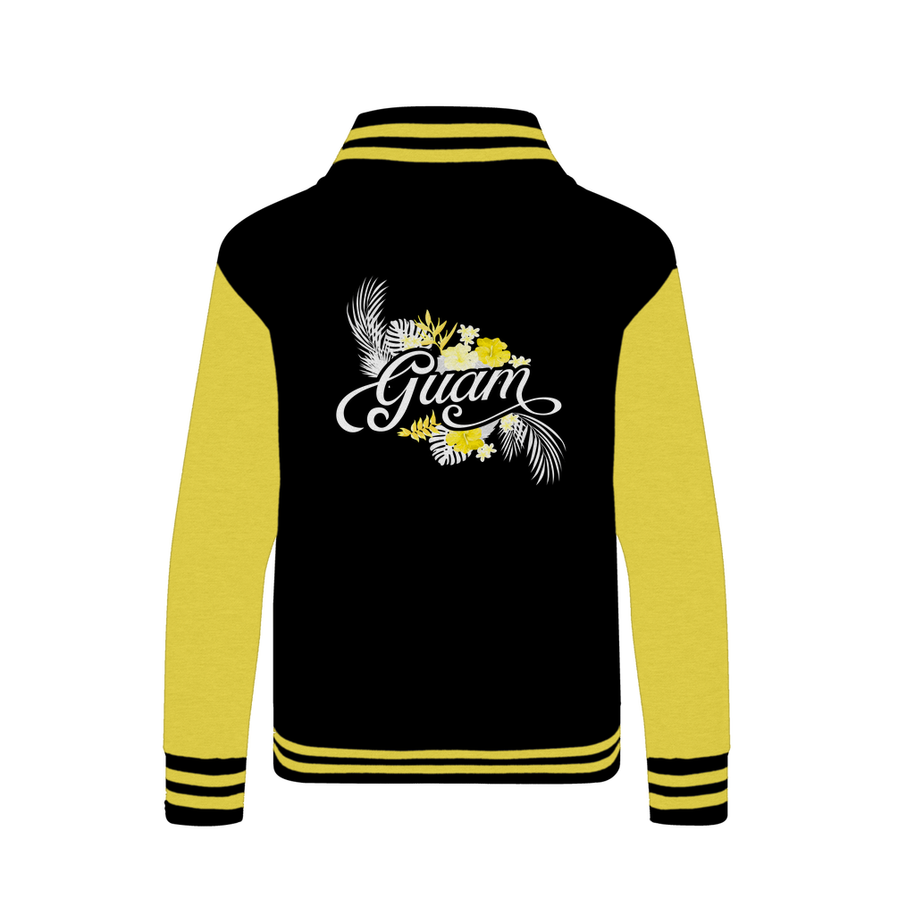 Guam Yellow Floral Varsity Jacket