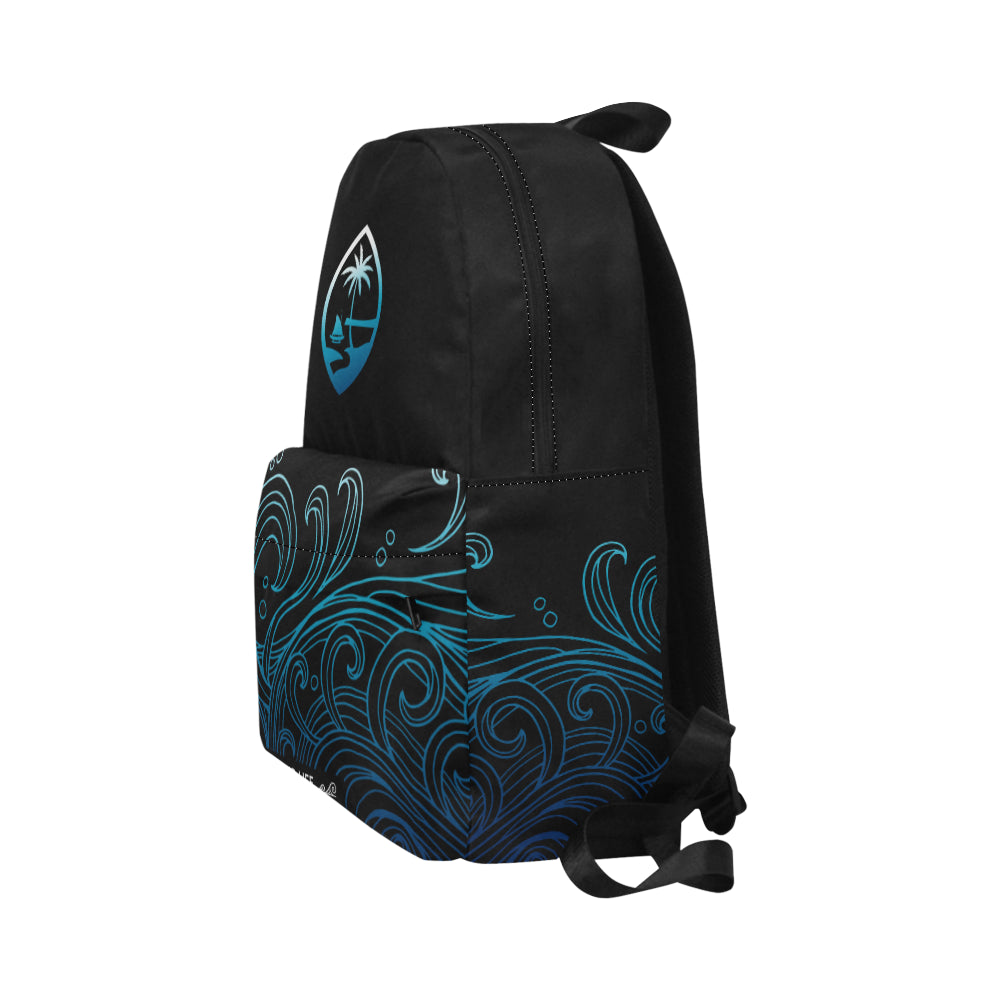 Guam Seal Black Ombre Waves Unisex Classic Backpack