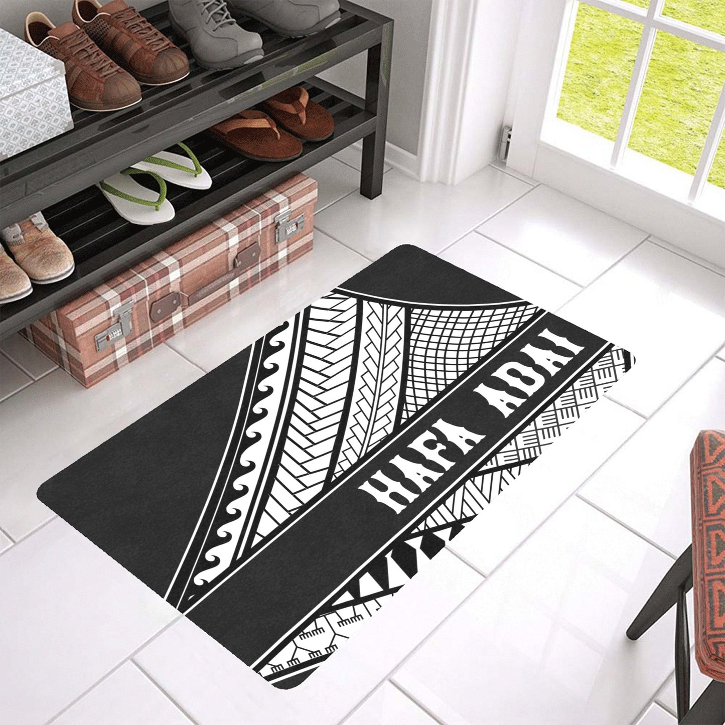 Hafa Adai Tribal Chamorro CNMI Guam Doormat 30"x18"