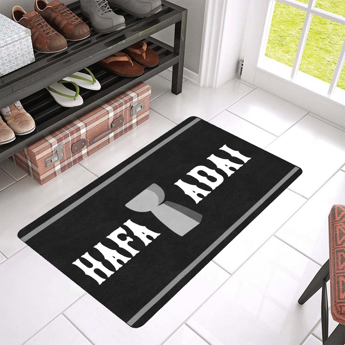 Hafa Adai Latte Stone Guam CNMI Doormat 30"x18"