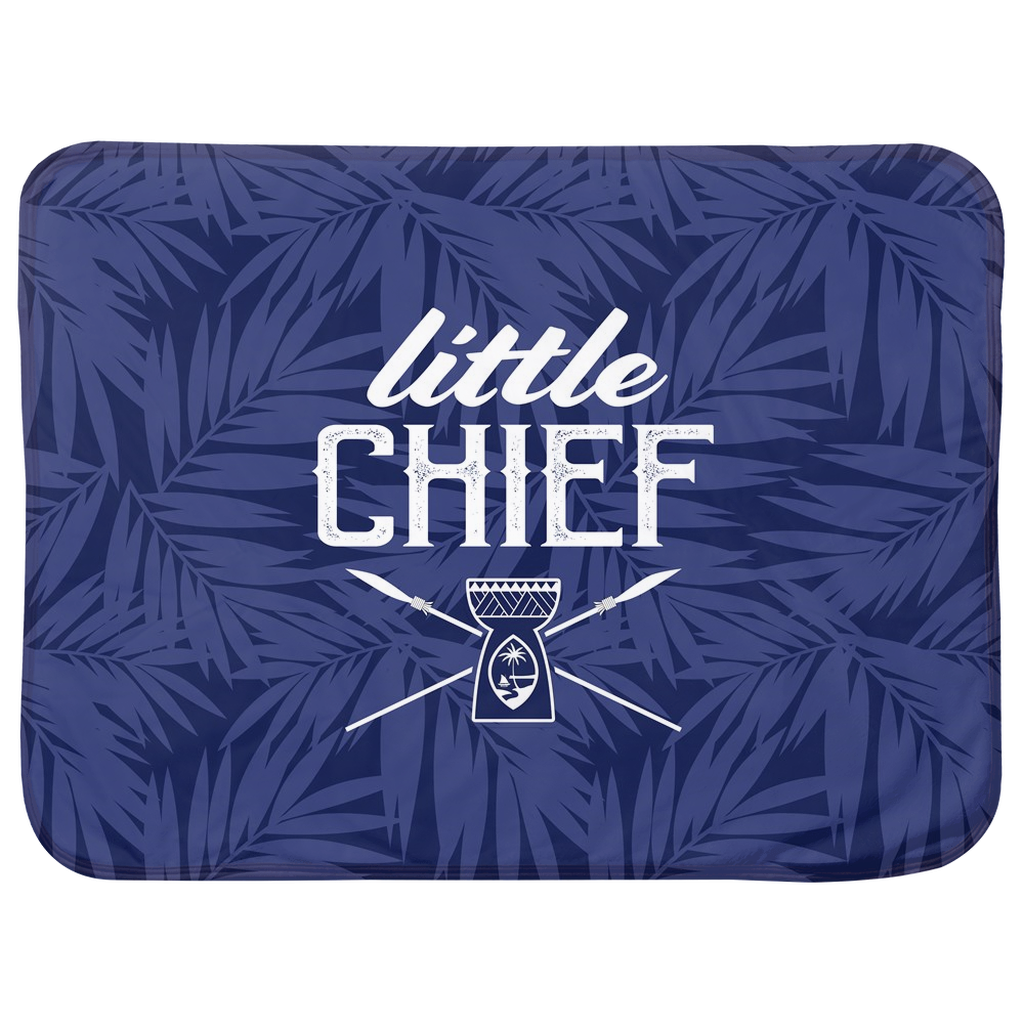 Little Chief Guam Blue Baby Sherpa Blanket