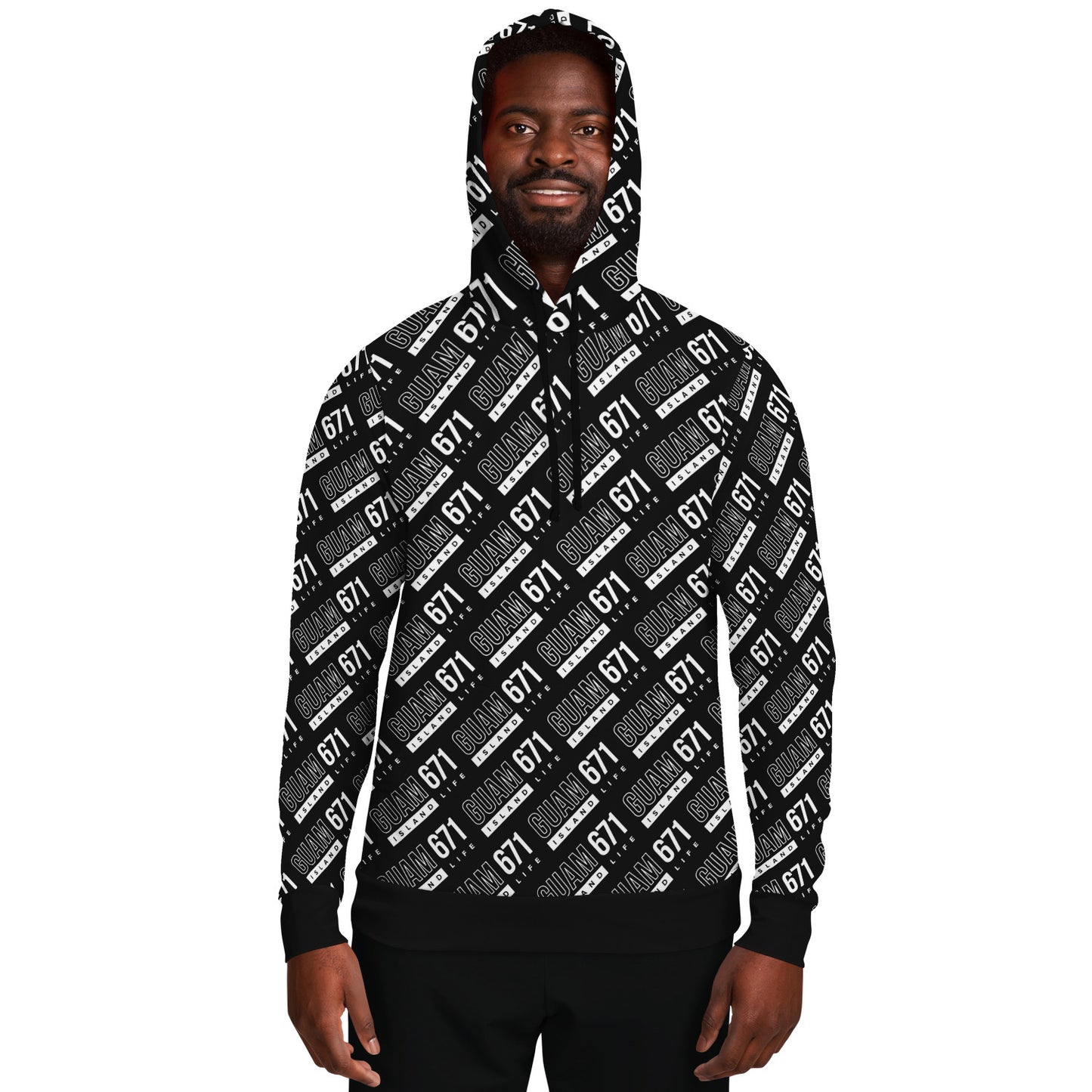 Guam 671 Black Unisex Pullover Hoodie