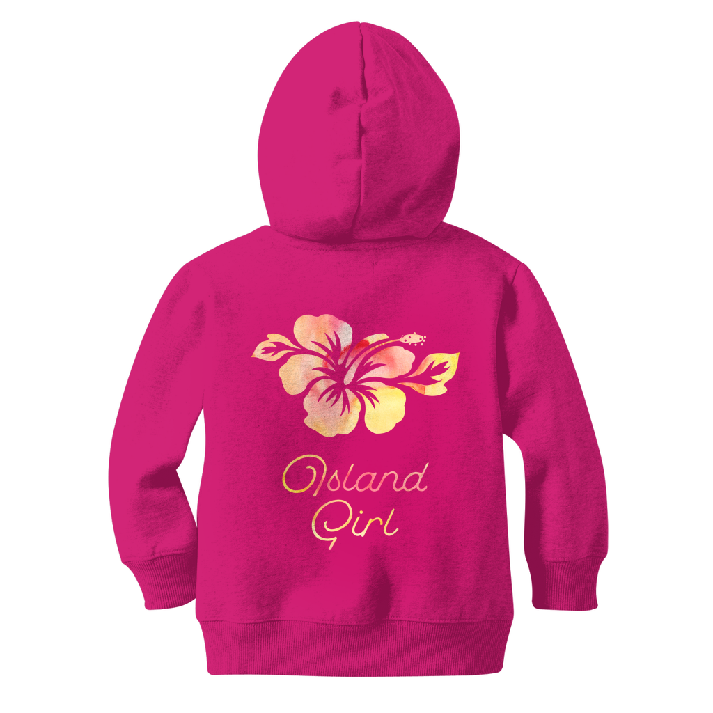 Hibiscus Island Girl ﻿Guam Classic Kids Zip Hoodie Jacket