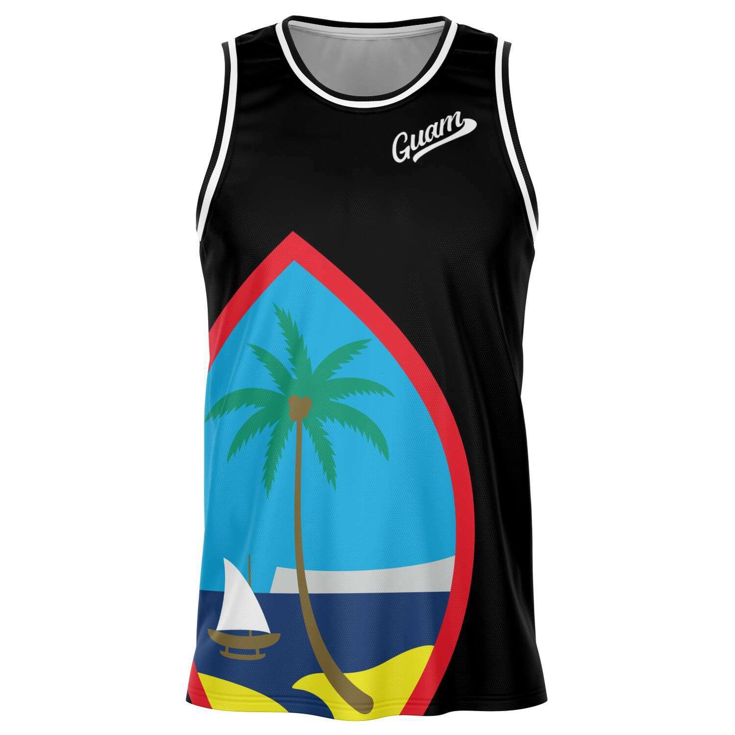 Guam Seal Black Basketball Jersey