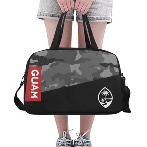 Guam Halftone Gray Camo Fitness Gym Bag