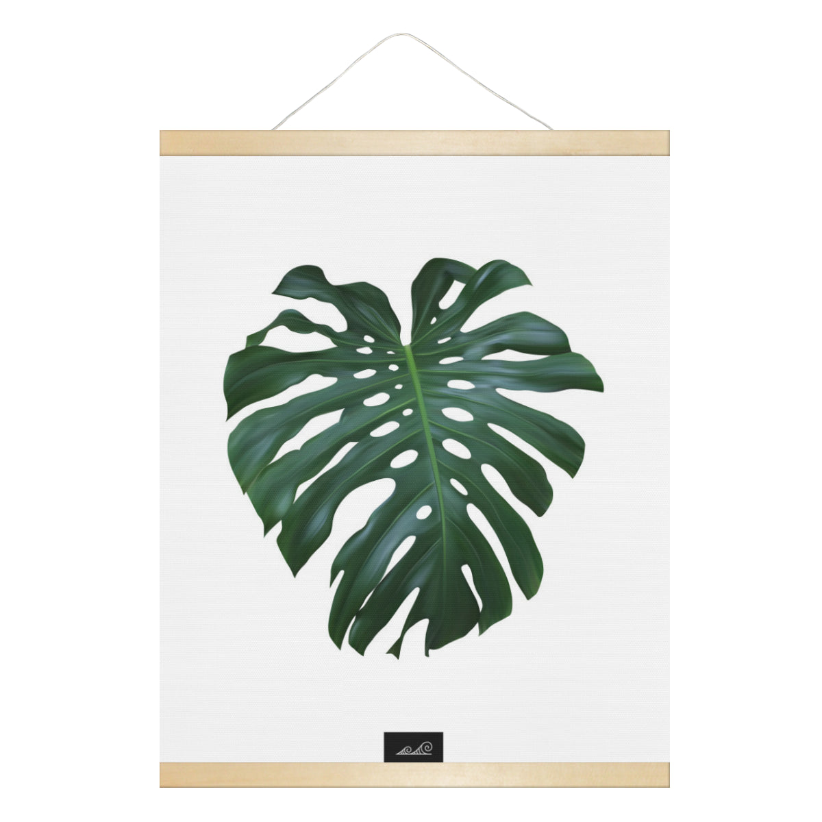 Lemai Leaf Guam CNMI Hanging Canvas Poster with Wood Frame