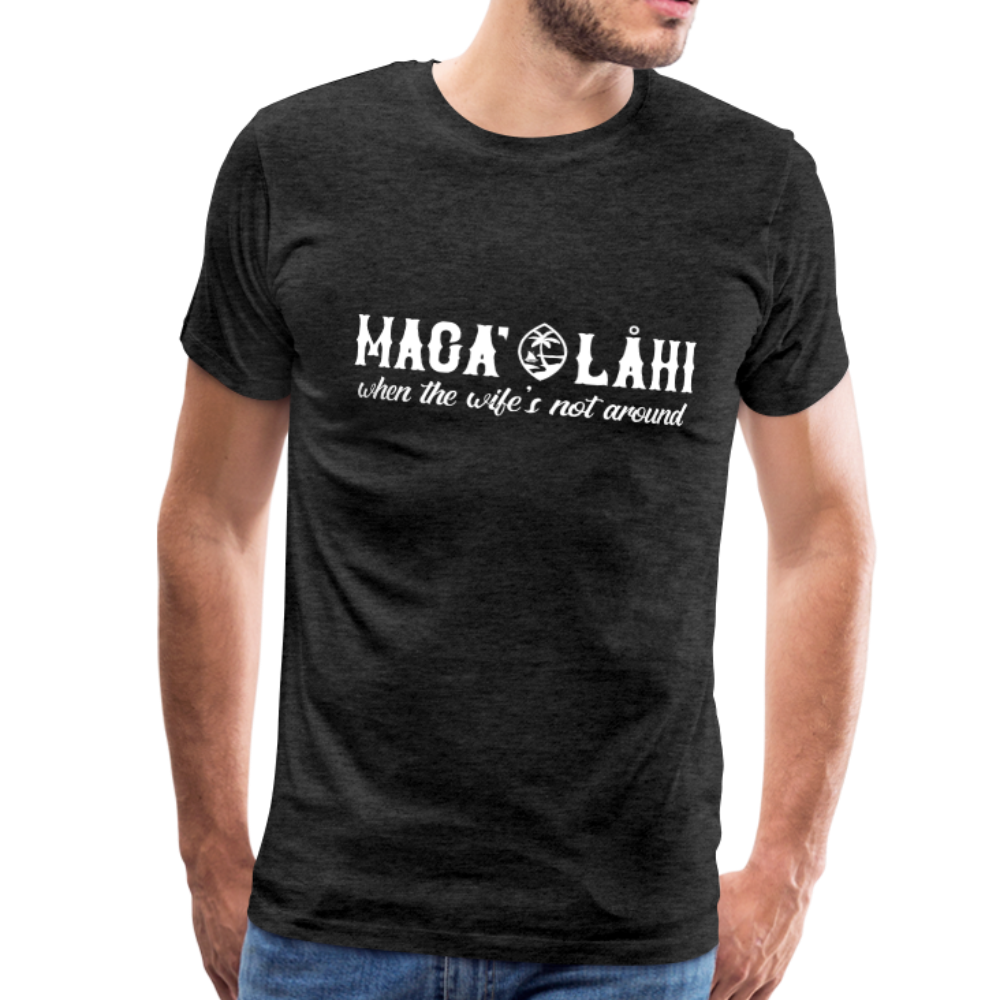 Maga' Lahi and Wife Guam Seal Men's Premium T-Shirt - charcoal gray