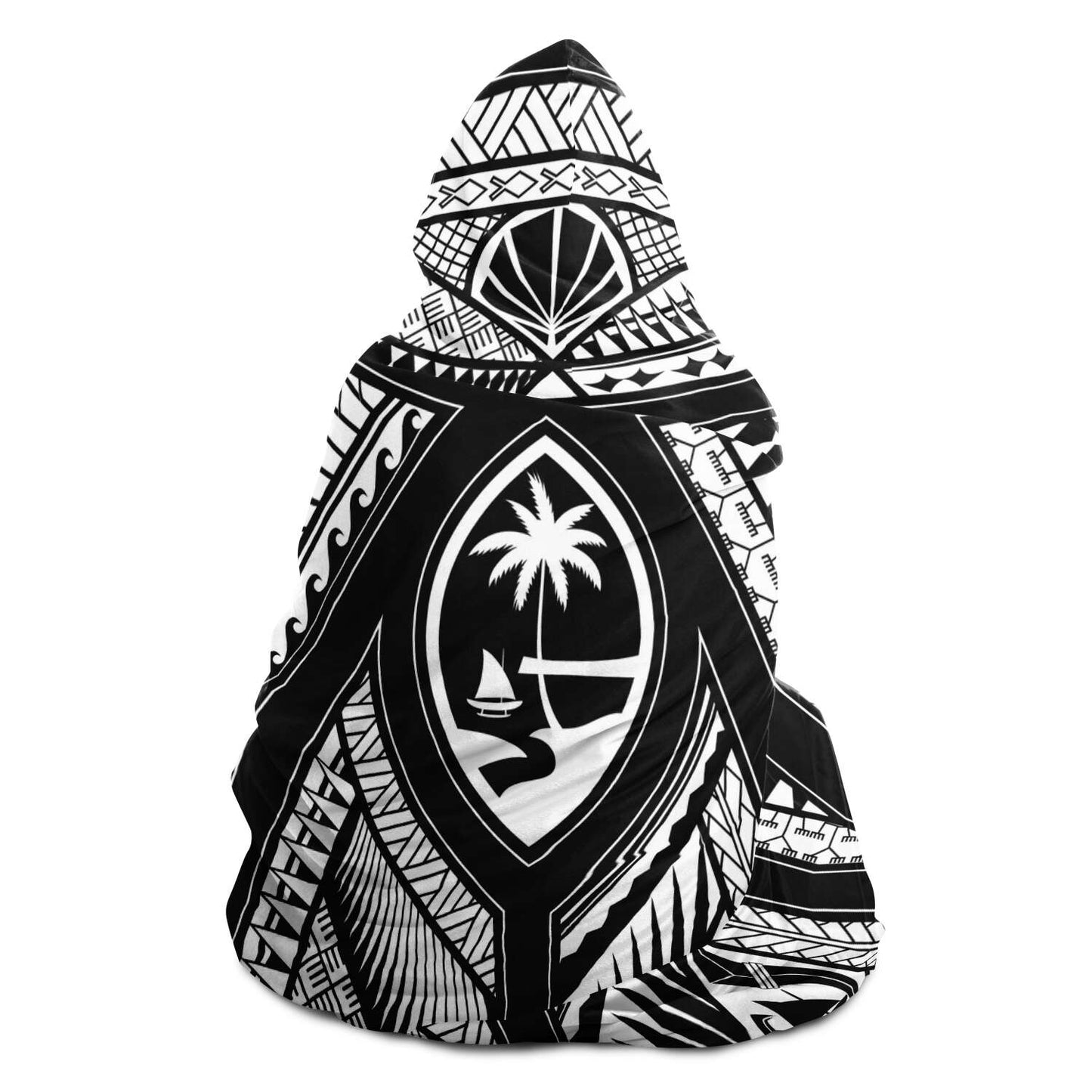 Guahan Tribal Premium Sherpa Hooded Blanket