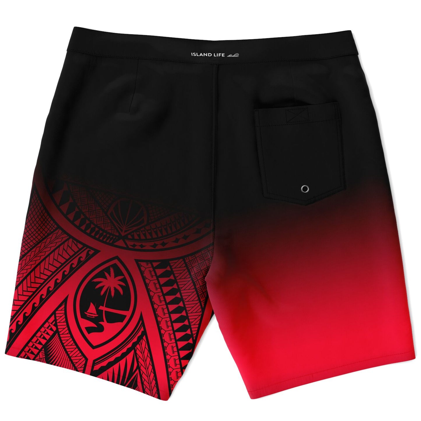 Guahan Tribal Mens Red Board Shorts