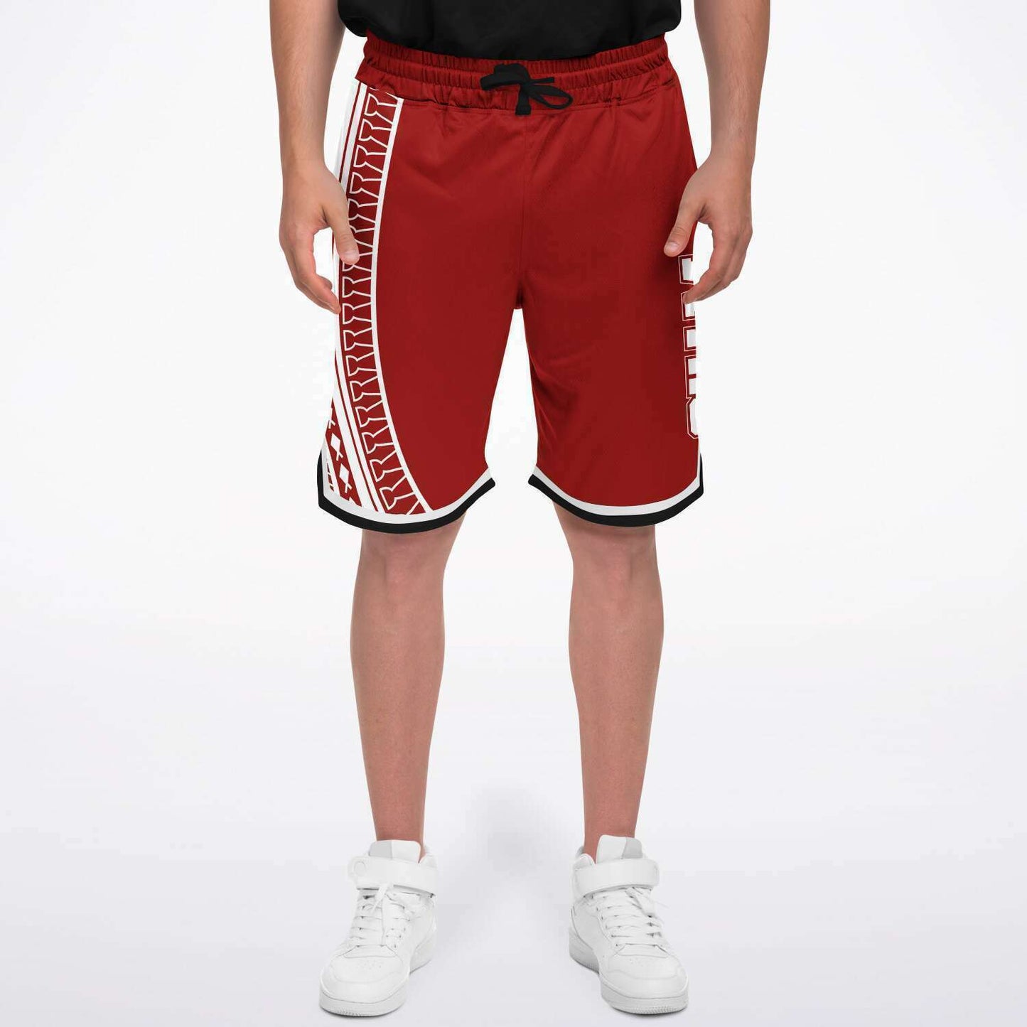 Guam Tribal Red Basketball Shorts