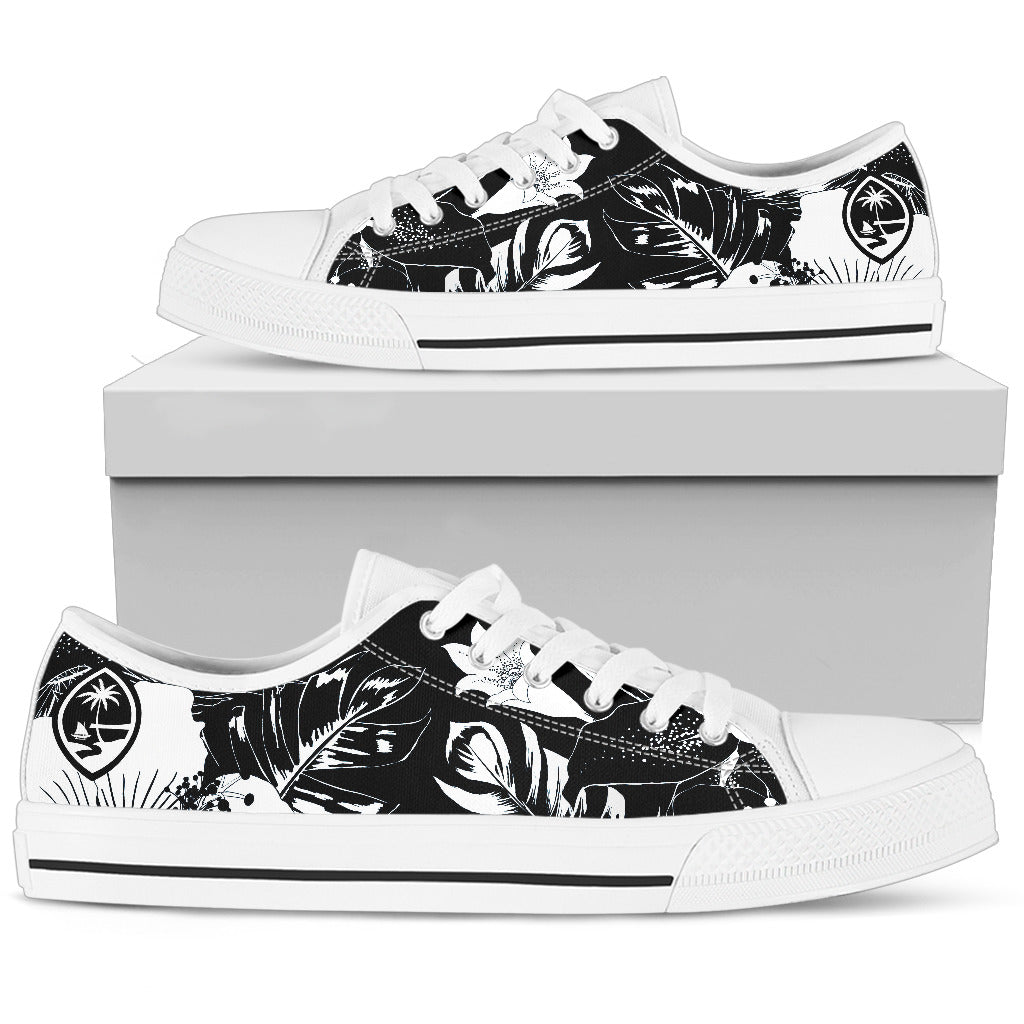 Guam Black Floral Low Top Shoe