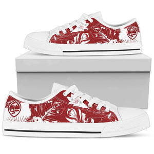 Guam Red Floral Low Top Shoe