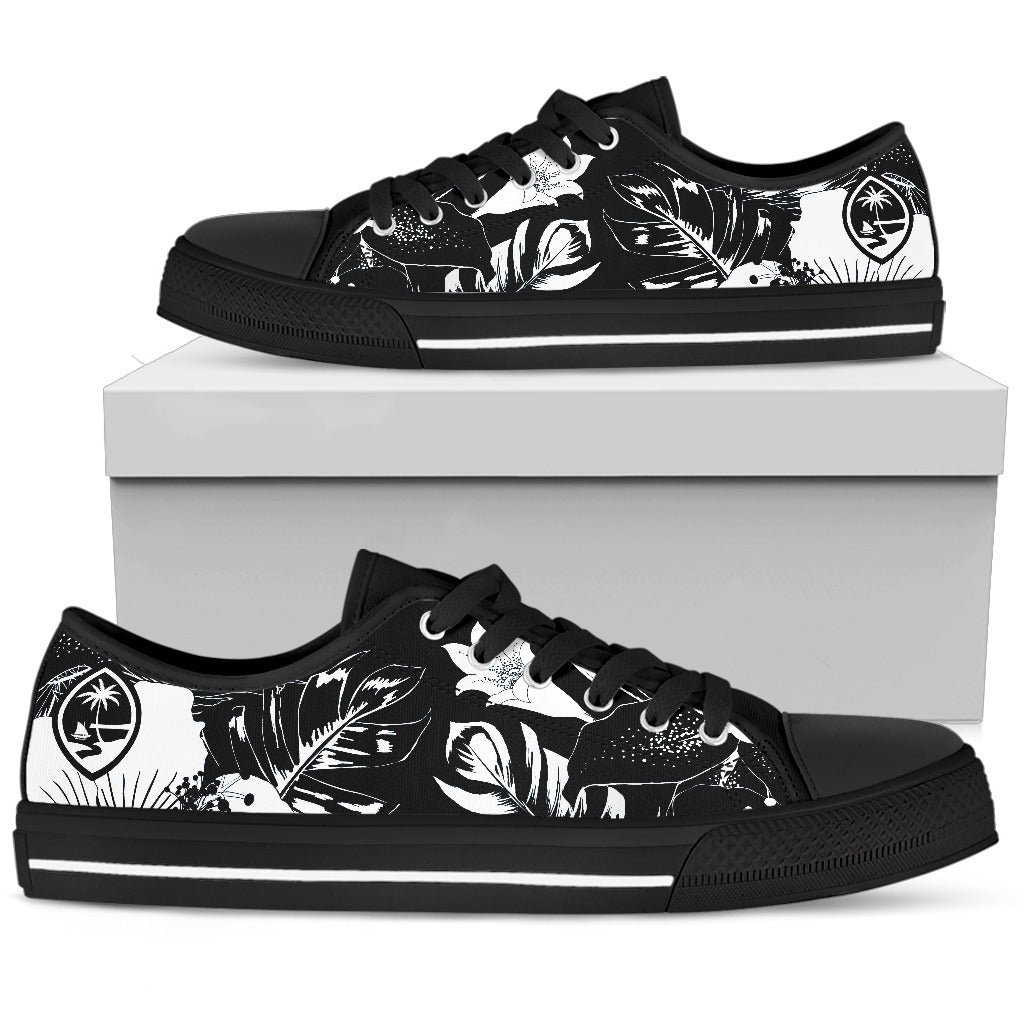 Guam Black Floral Low Top Shoe