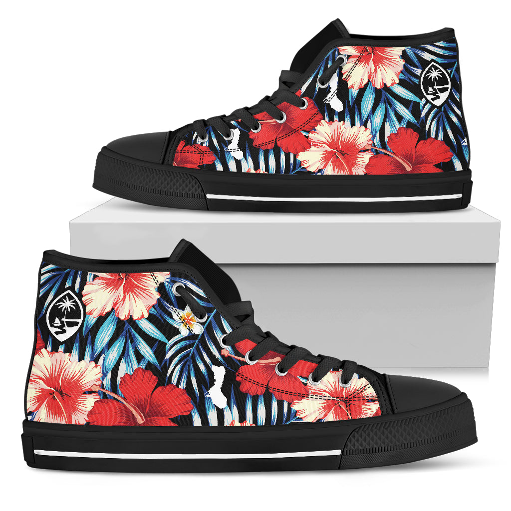 Guam Tropical Floral High Top Shoe