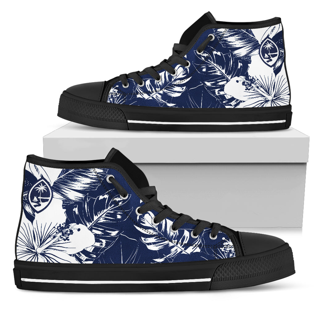 Guam Blue Floral High Top Shoe
