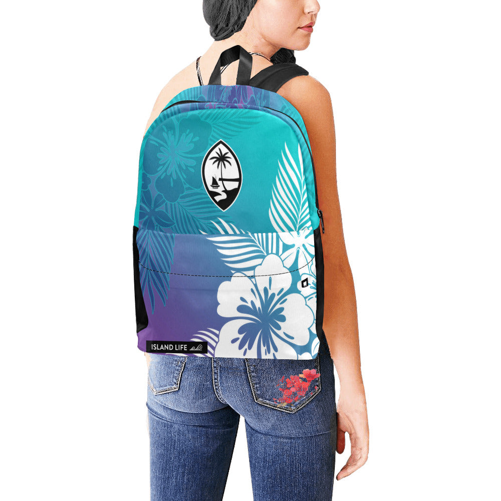 Guam Tropical Hibiscus Teal Purple Classic Backpack