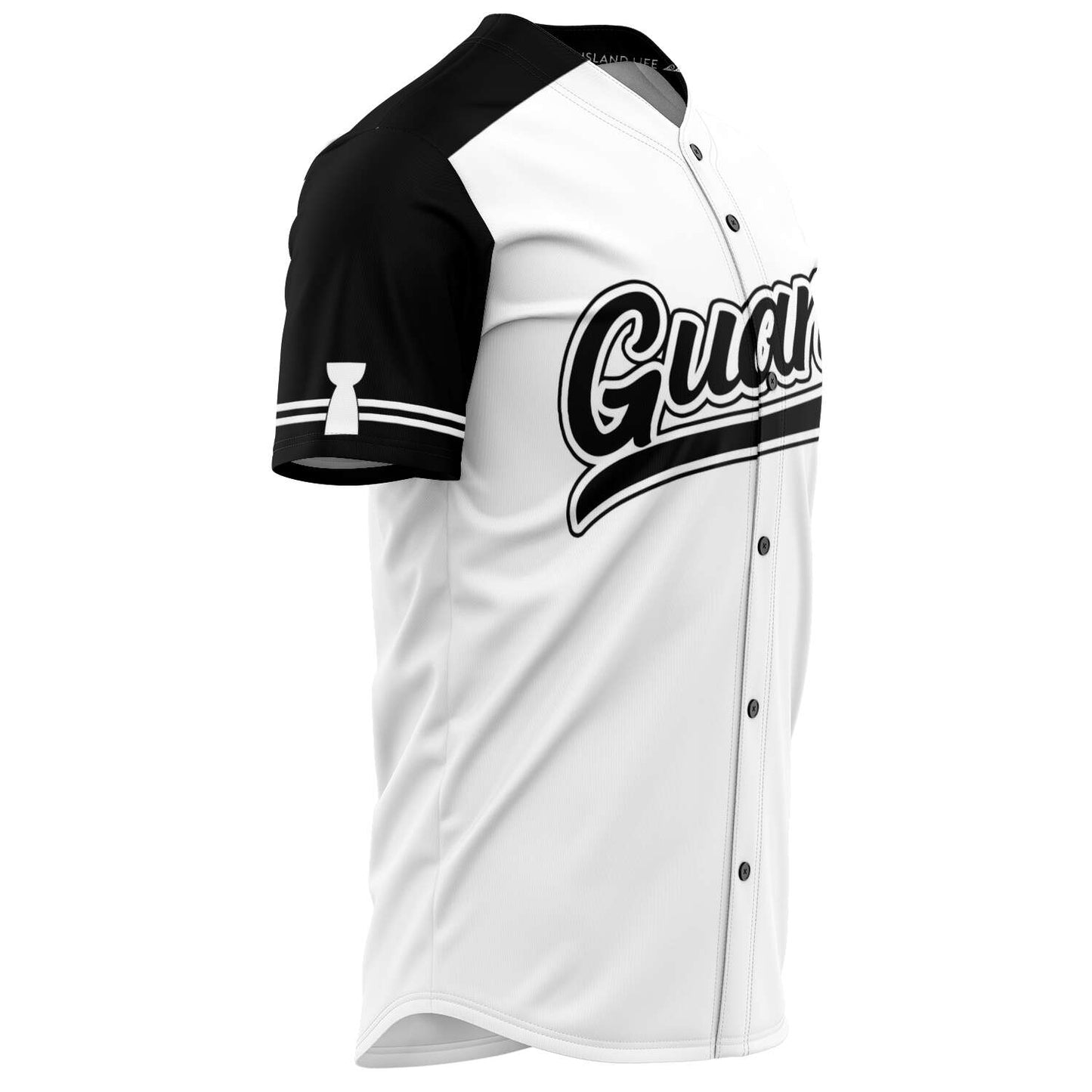 Guam Black and White Baseball Jersey