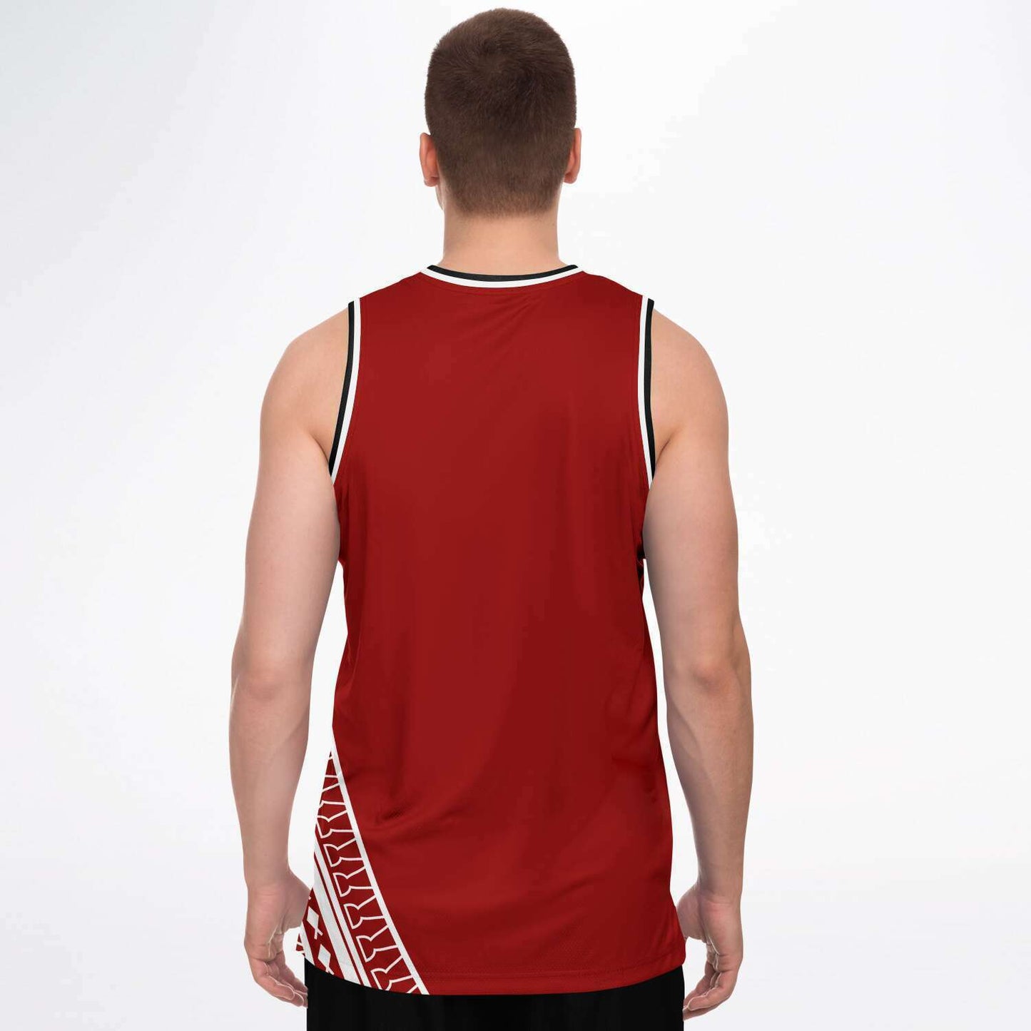 Guam Seal Tribal Red Basketball Jersey