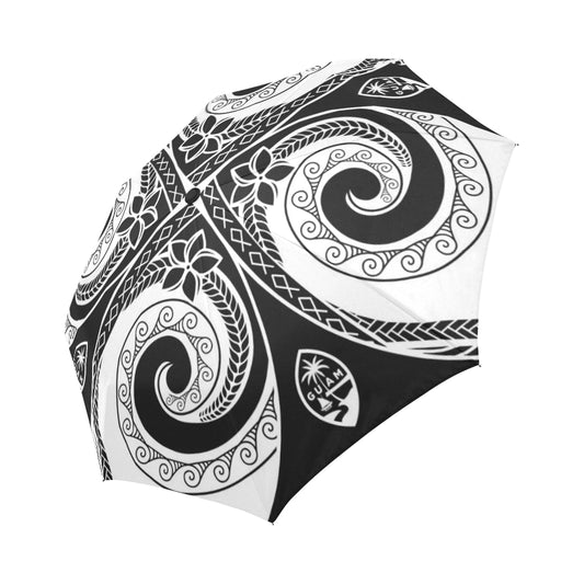 Tribal Guam Seal Automatic Folding Umbrella