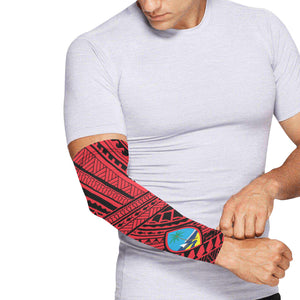 Guam Seal Tribal Red Arm Sleeves (Set of 2)
