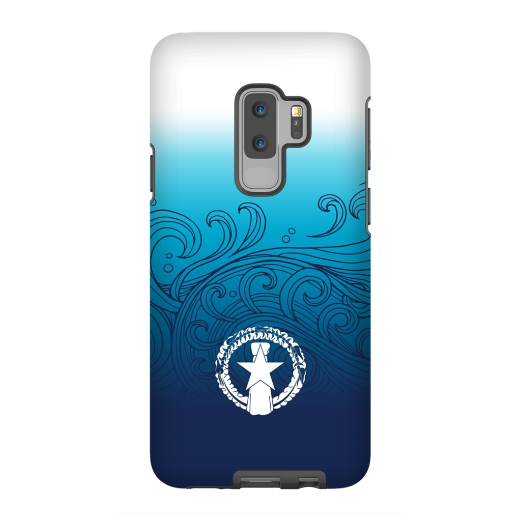 CNMI Saipan Tinian Rota Ombre Waves Premium Glossy Tough Phone Case