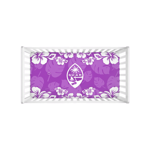 Guam Seal Purple Hibiscus Baby Crib Sheet