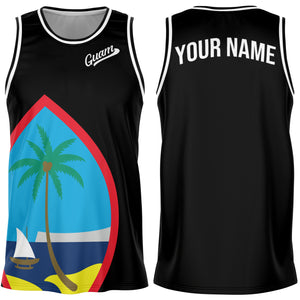 Guam Seal Black Basketball Jersey with Personalization