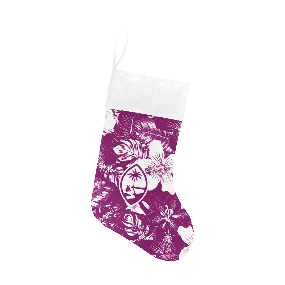 Guam Purple Hibiscus Christmas Stocking