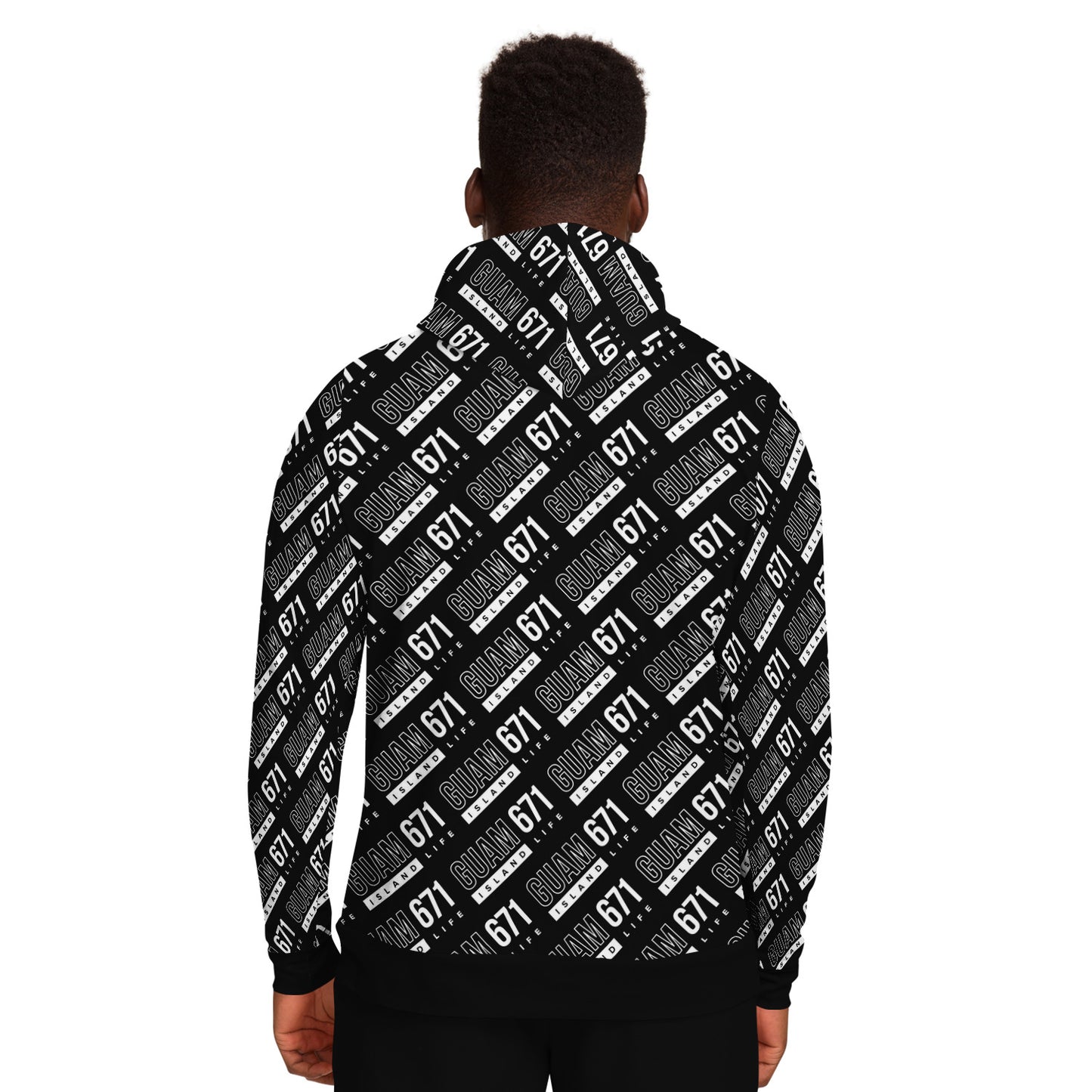 Guam 671 Black Unisex Pullover Hoodie