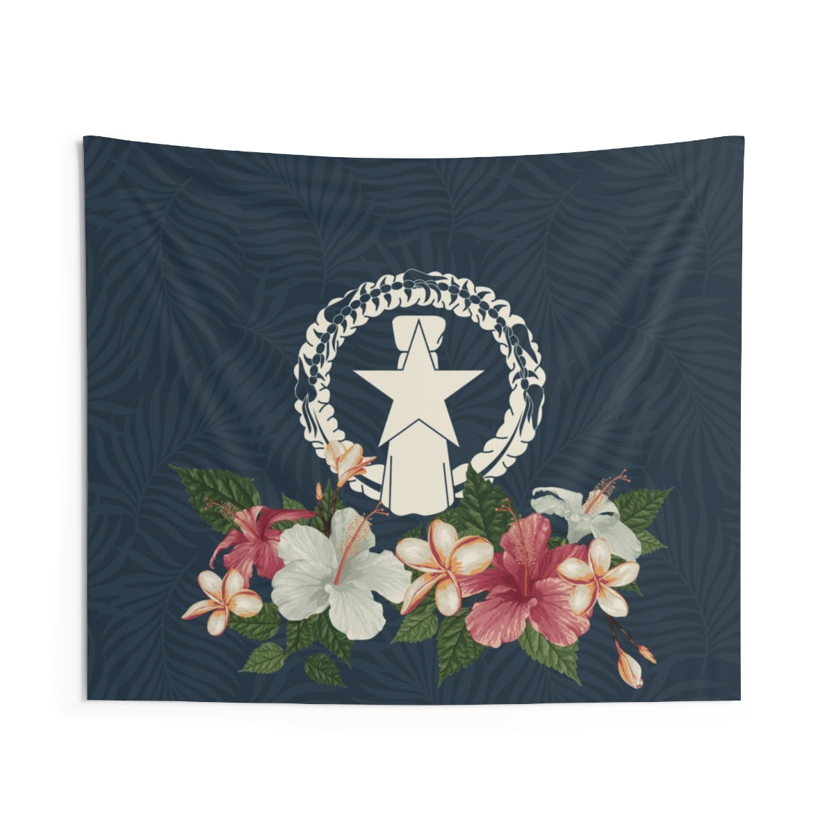 CNMI Vintage Hibiscus Indoor Wall Tapestry