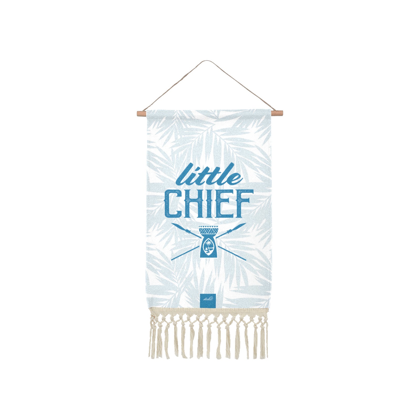 Little Chief Guam Light Blue Linen Hanging Poster
