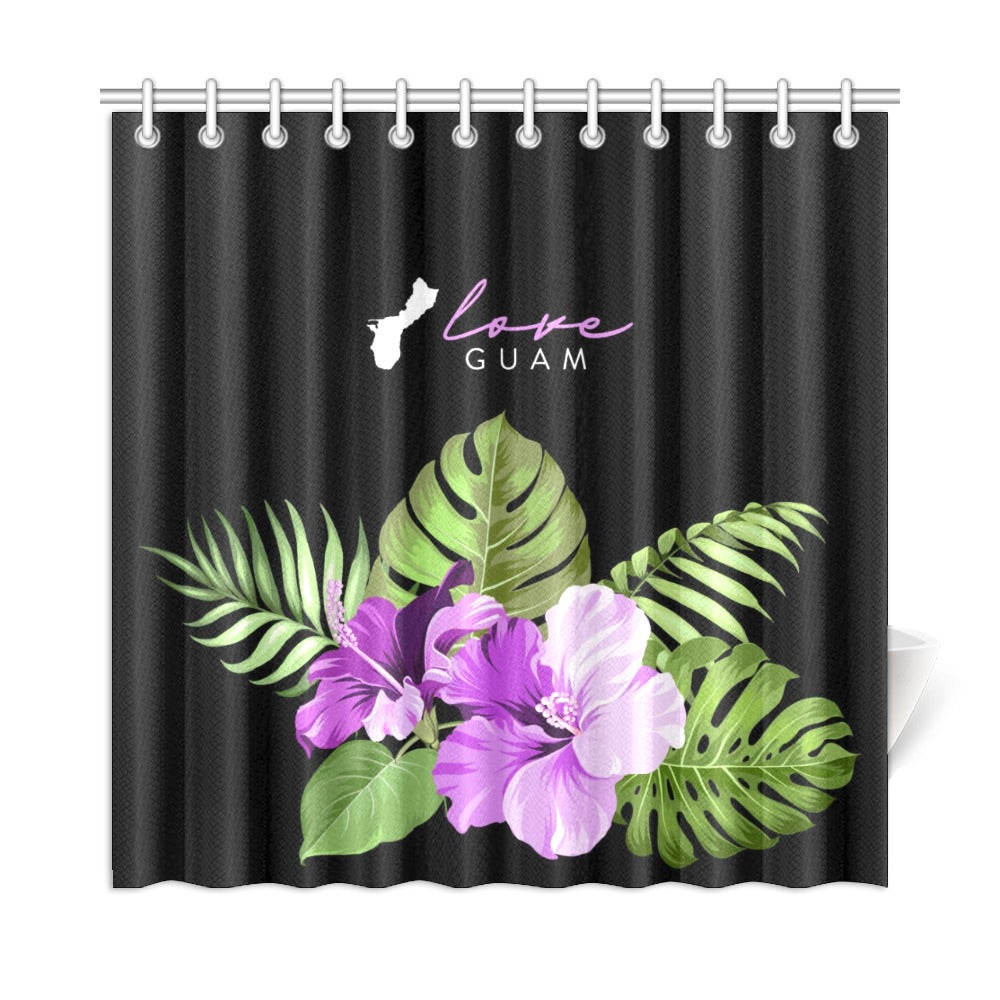 Love Guam Purple Shower Curtain 72"x72"